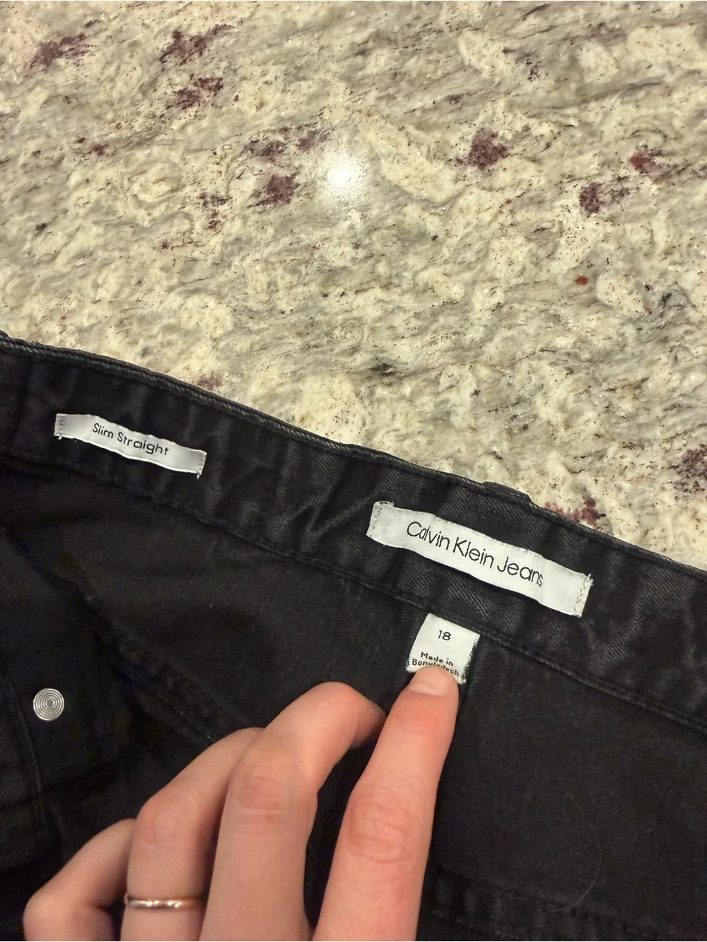 Calvin Klein Jeans Black Slim Straight Boys Jeans